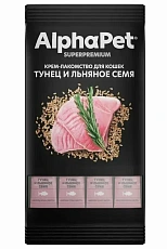 AlphaPet Superpremium Крем-лакомство с тунцом и льняным семенем